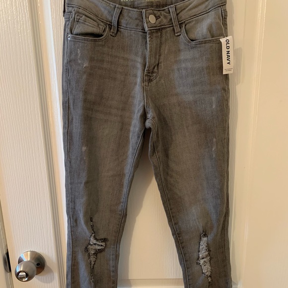 Grey distressed Old Navy Rockstar Jeans - Picture 2 of 10